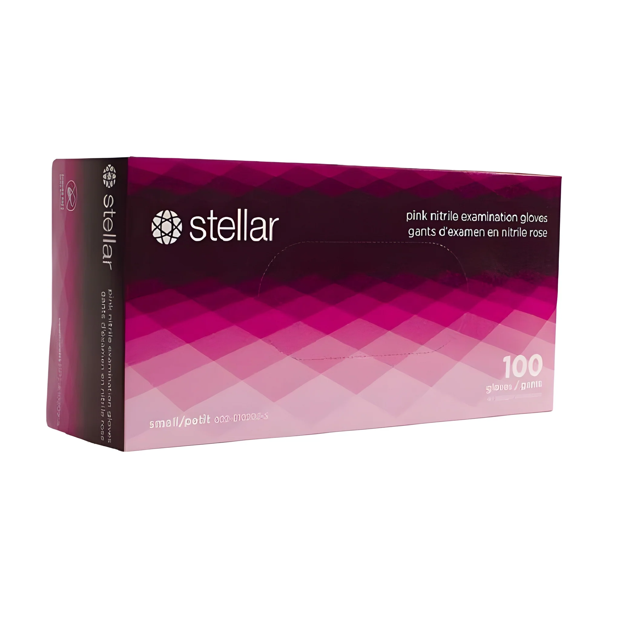 Stellar Nitrile Gloves, Pink, PF, Large - 1000/Case - Image 2