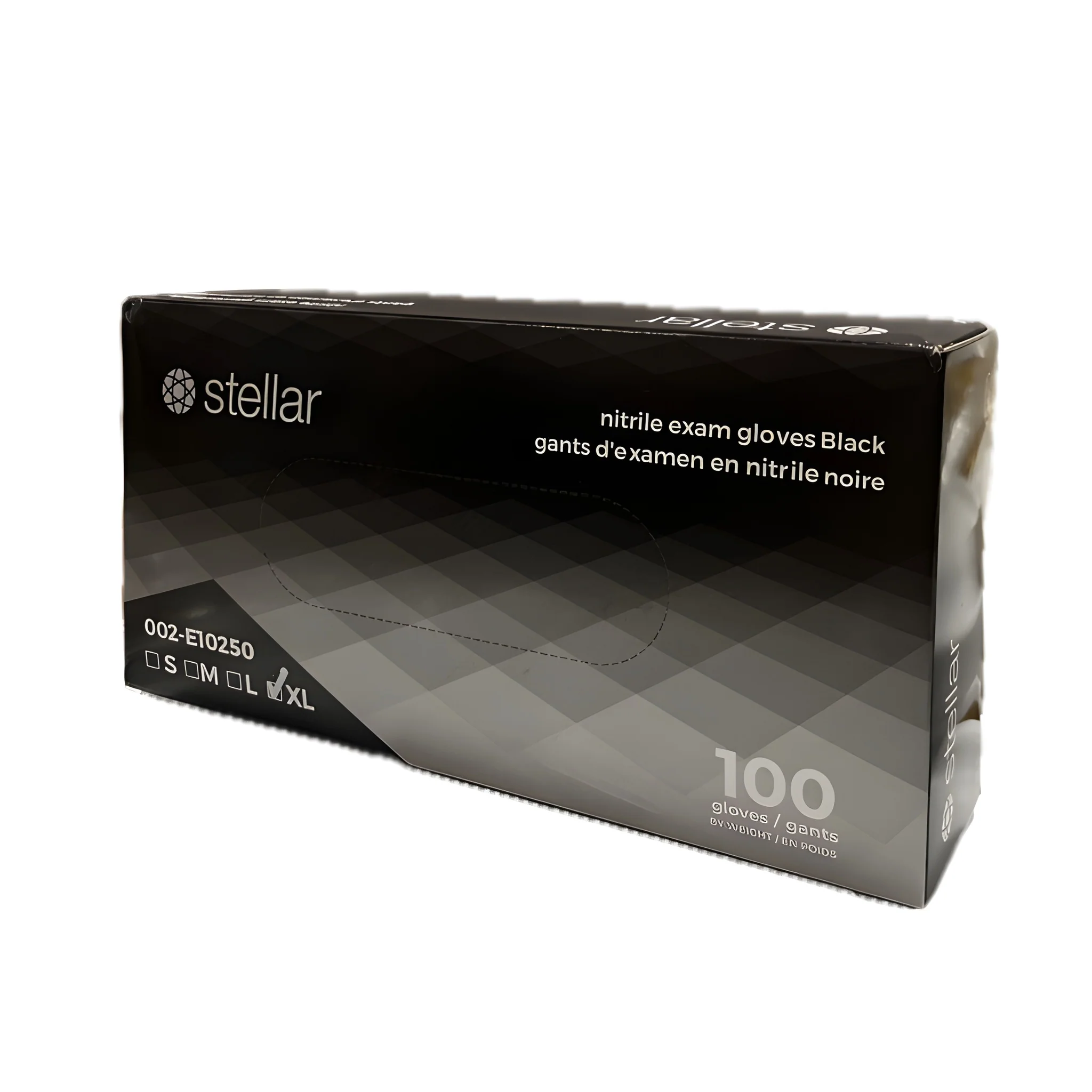 Stellar Plus Black Nitrile Gloves , Large- 1000/Case