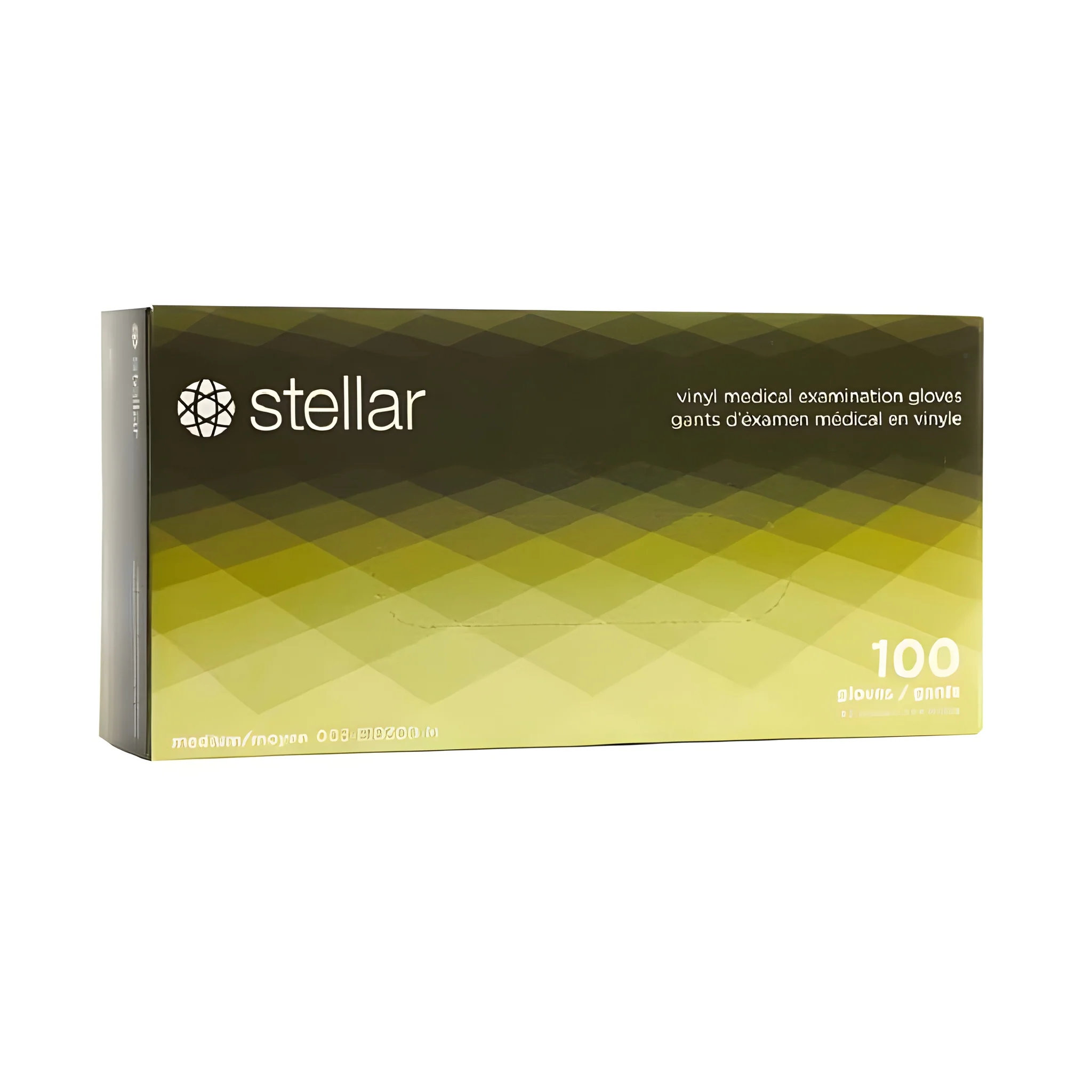 Stellar Plus Clear Vinyl Gloves, PF, Clear, Small - 1000/Case