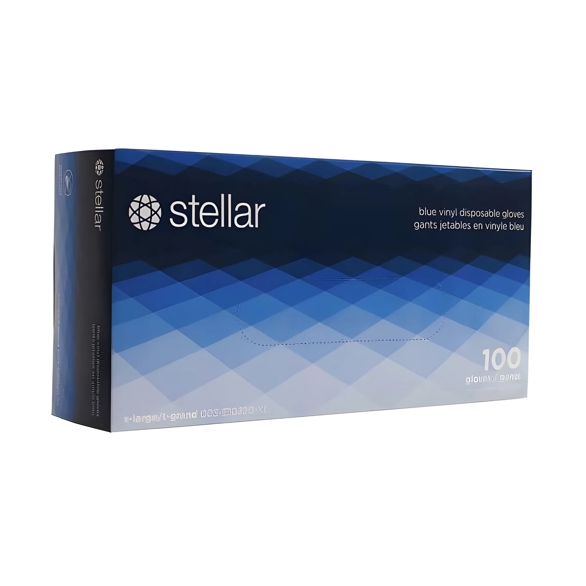 Stellar Vinyl Gloves, PF, Blue, X Large - 1000/Case
