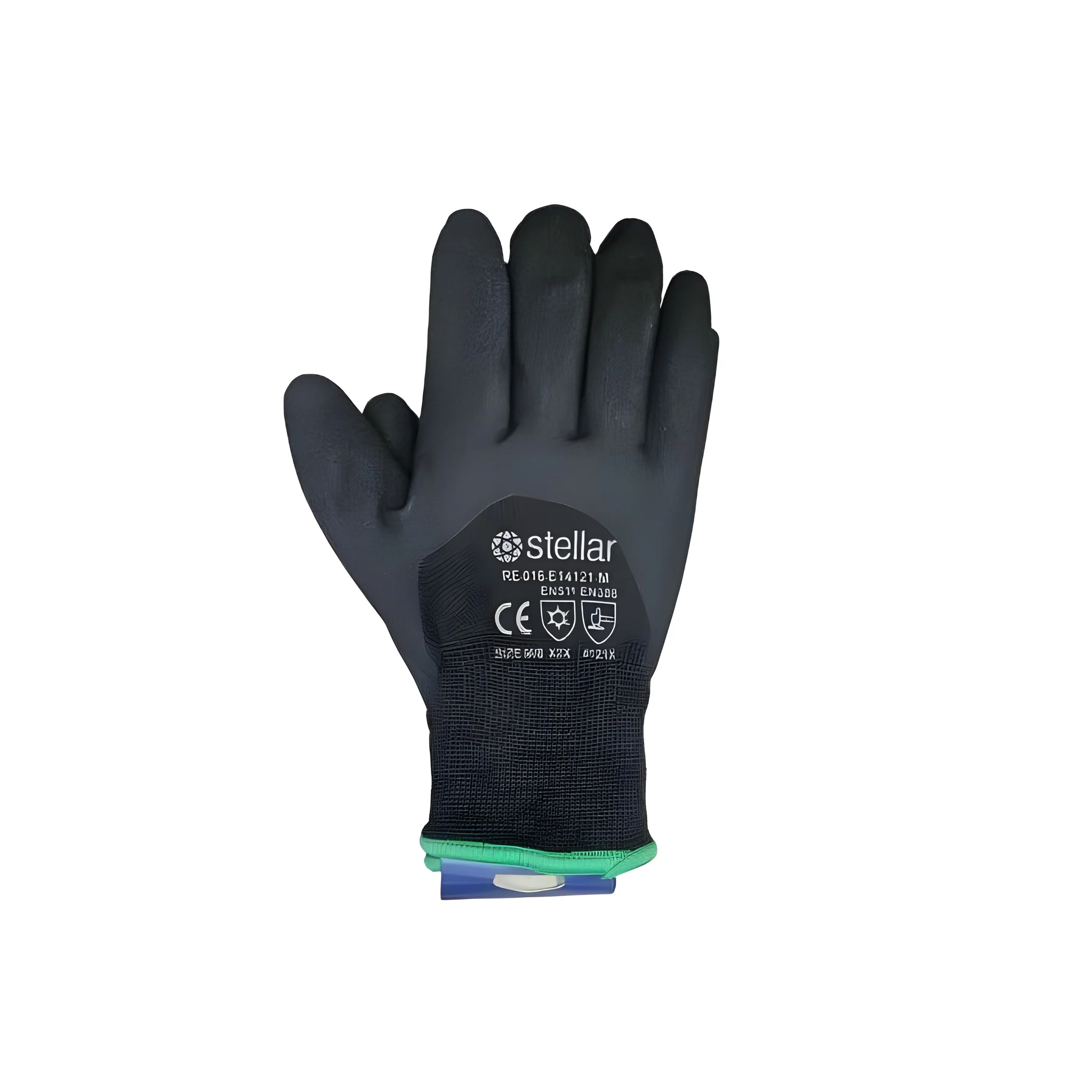 Stellar Acrylic and Nylon Double Liner 3/4 Coated Nitrile Gloves, Sandy Finish, Sz 09 (Large), 12 pairs / Bag