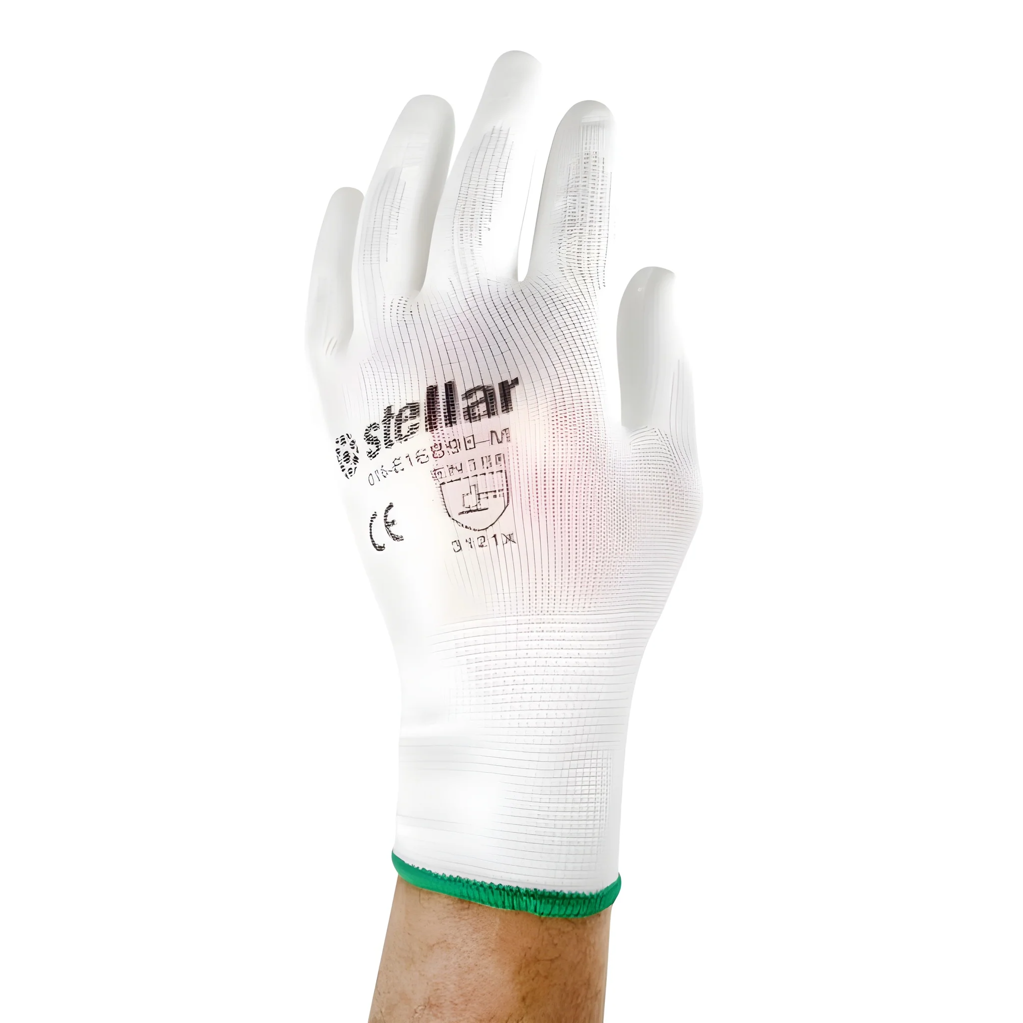 Stellar PU Coated Nylon Gloves, White, Sz 09 (Large) - 12 Pr/ Bag