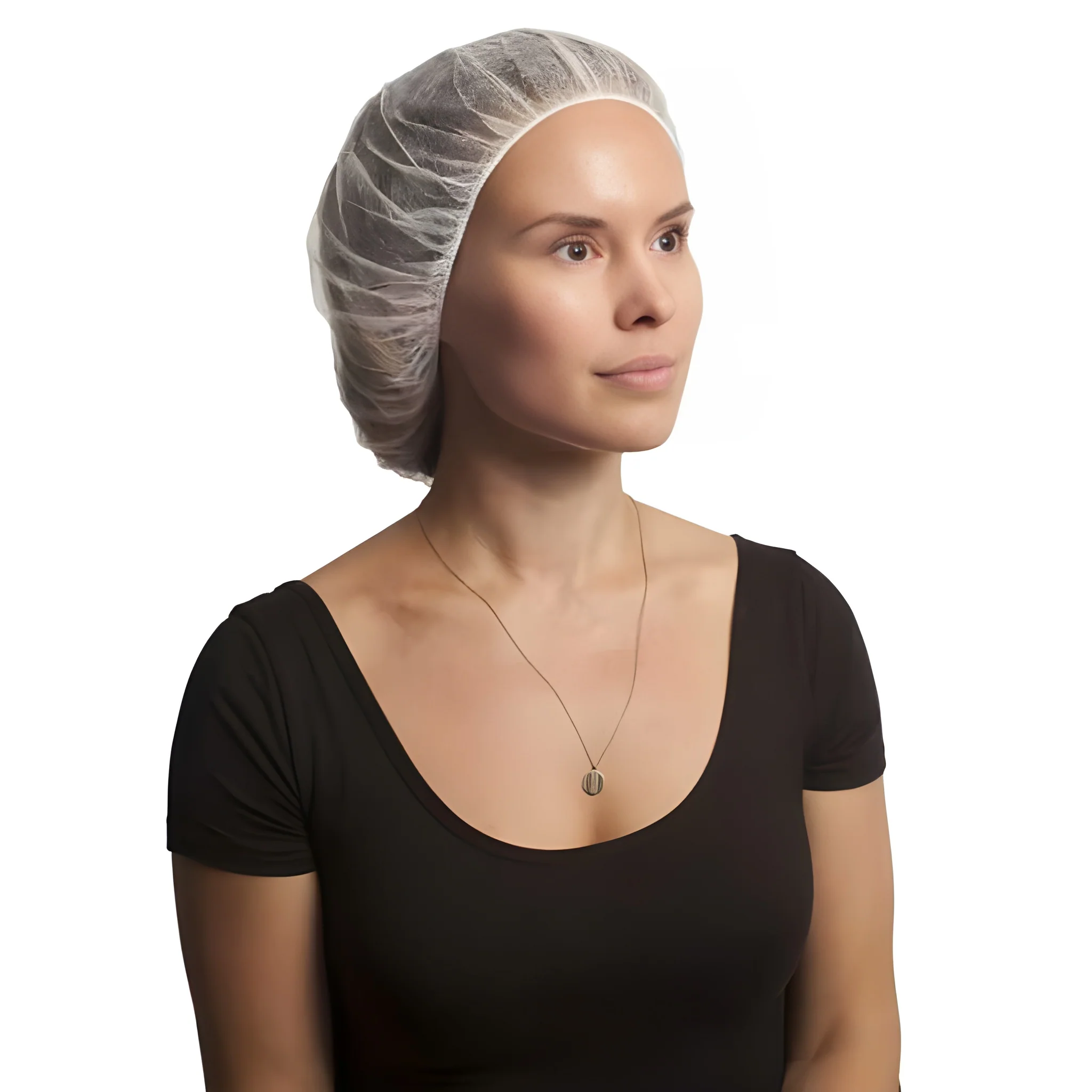 Stellar Bouffant Caps, White, 19" -100 Caps / Bag - Image 2