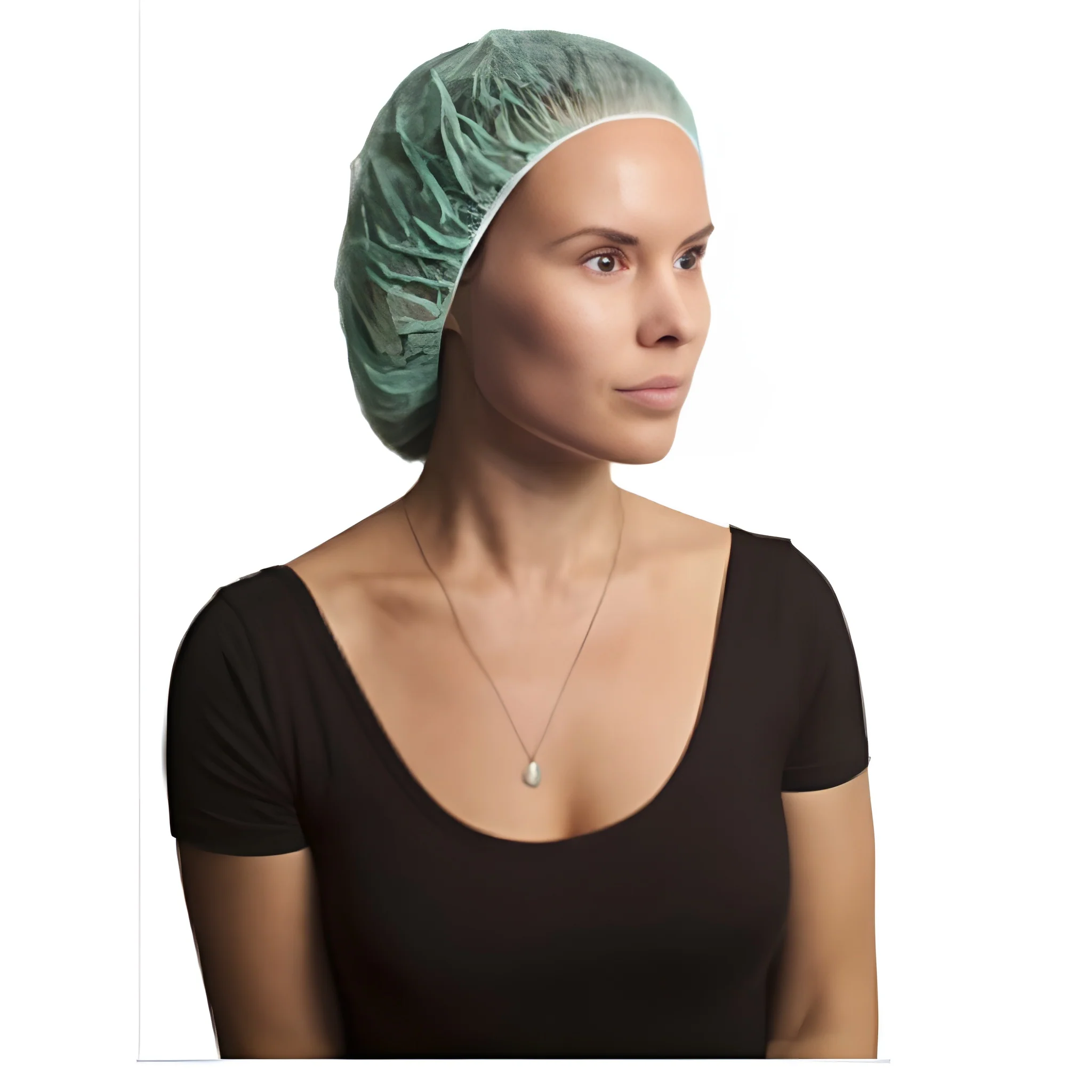 Stellar Bouffant Caps, Green, 28"-100 Caps / Bag