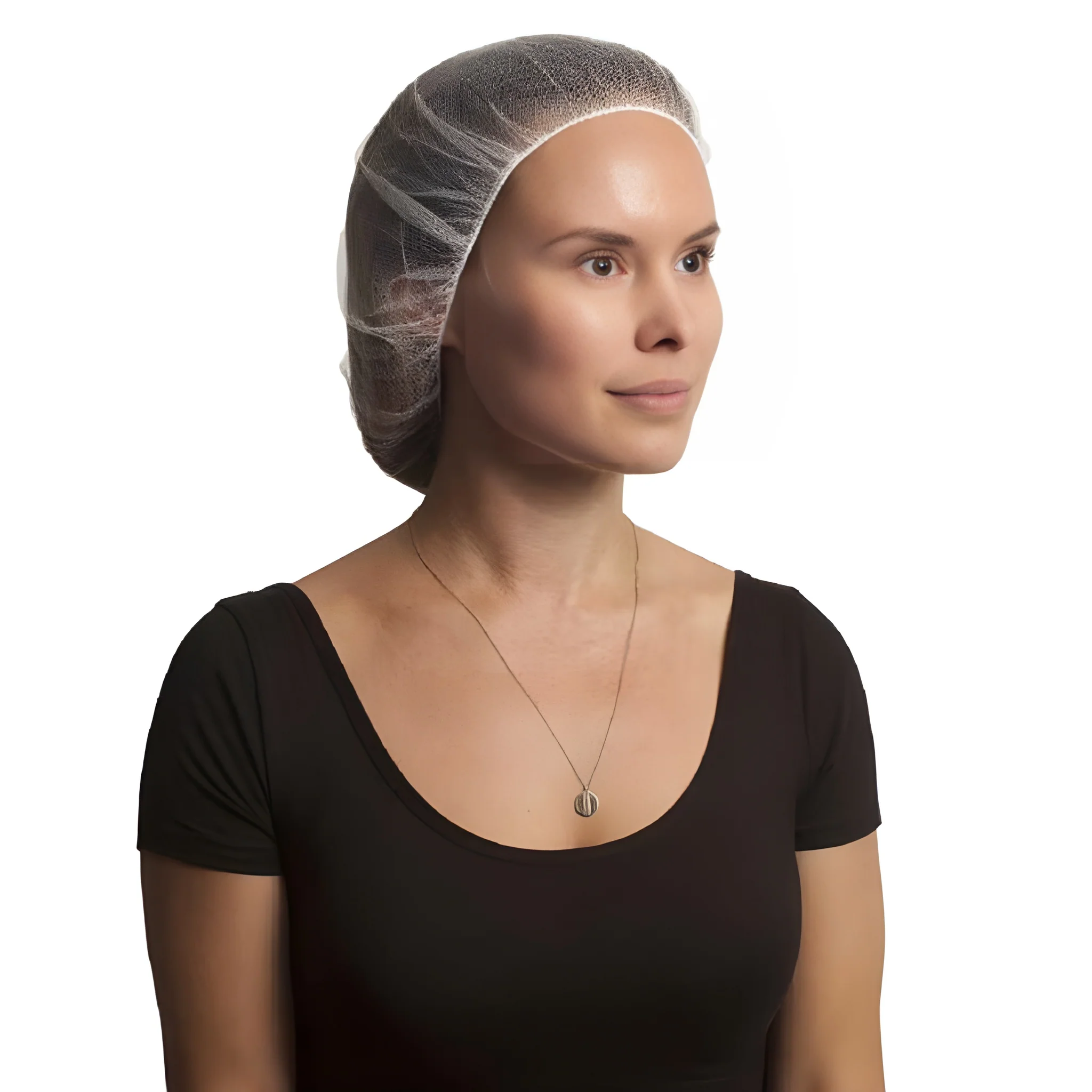 Stellar Polyester Mesh Hairnets, White, 21"- 100 / Bag