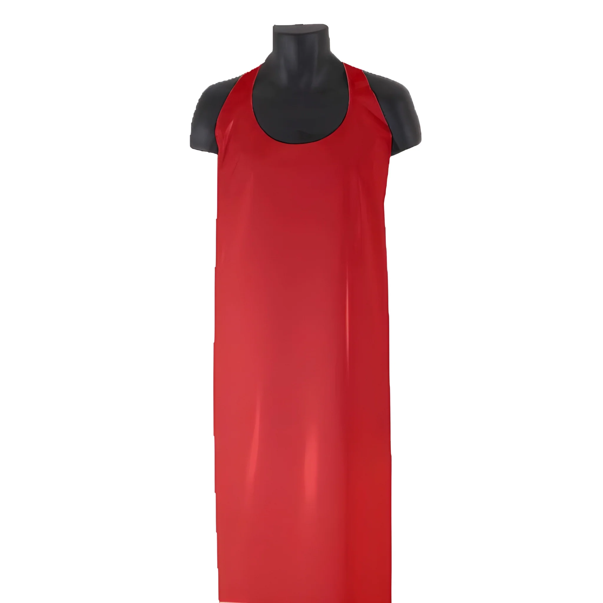 Stellar Polyurethane Aprons, Die Cut, 35 x 45, Red - 1 Each